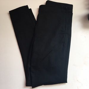 High rise black skinny pants